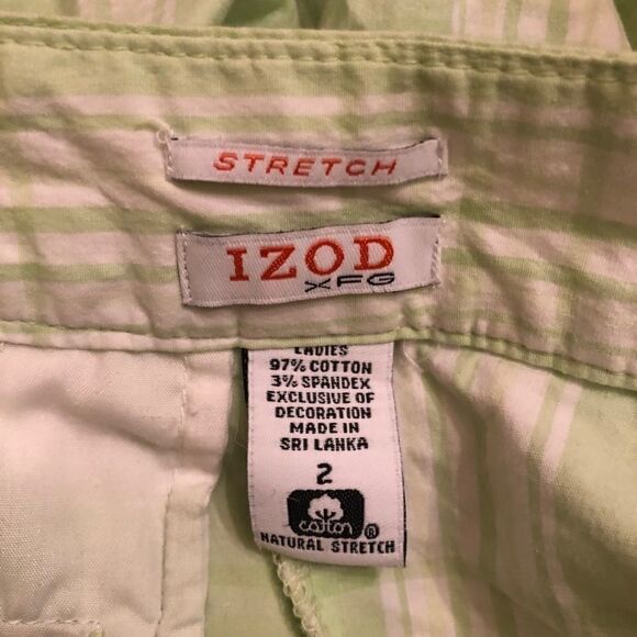 IZOD Golf Shorts green plaid size 2 - Picture 6 of 6